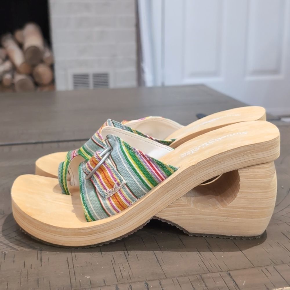 Y2K Skechers Canvas Clog Sandals Something Else S… - image 2